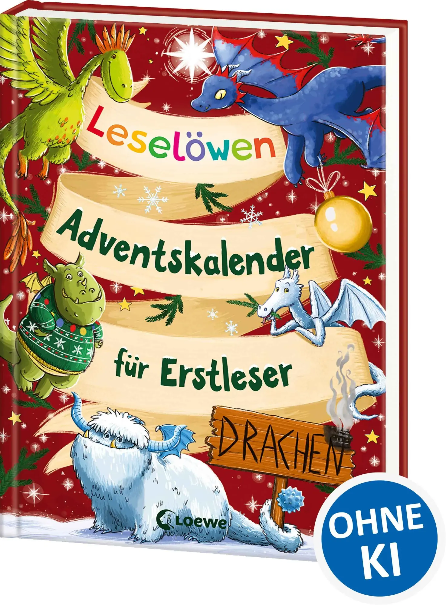 Cover: 9783743217775 | Leselöwen-Adventskalender für Erstleser - Drachen | Walder (u. a.)